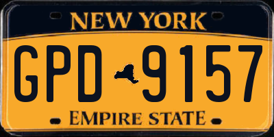 NY license plate GPD9157