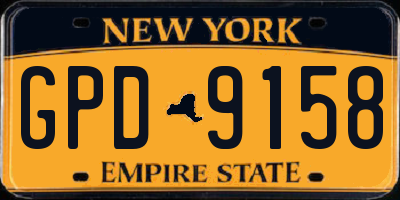 NY license plate GPD9158