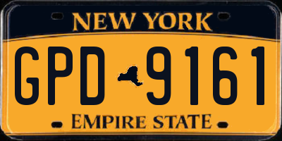 NY license plate GPD9161