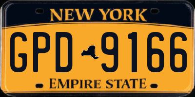 NY license plate GPD9166