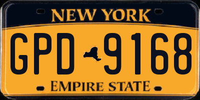 NY license plate GPD9168