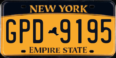 NY license plate GPD9195