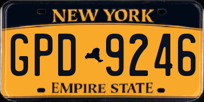 NY license plate GPD9246