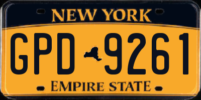 NY license plate GPD9261