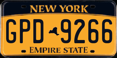 NY license plate GPD9266