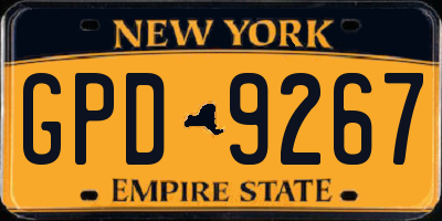NY license plate GPD9267