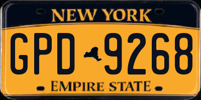 NY license plate GPD9268