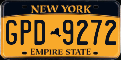 NY license plate GPD9272