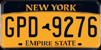 NY license plate GPD9276