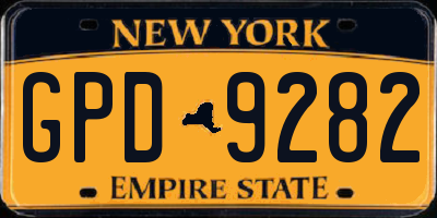 NY license plate GPD9282