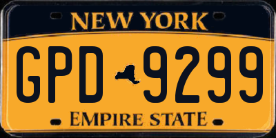 NY license plate GPD9299