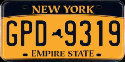 NY license plate GPD9319
