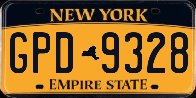 NY license plate GPD9328