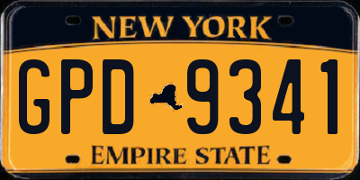 NY license plate GPD9341