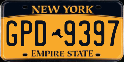 NY license plate GPD9397