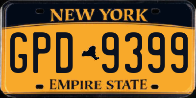 NY license plate GPD9399