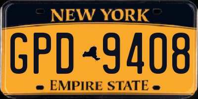 NY license plate GPD9408