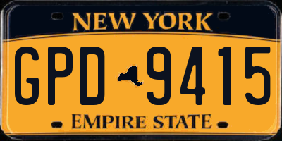 NY license plate GPD9415