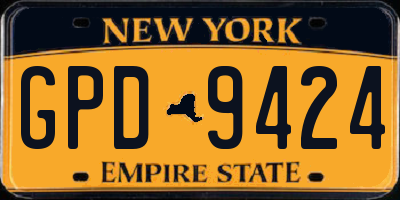 NY license plate GPD9424