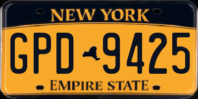 NY license plate GPD9425