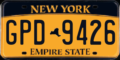 NY license plate GPD9426