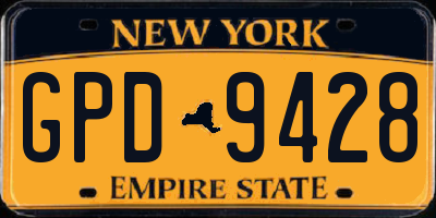 NY license plate GPD9428