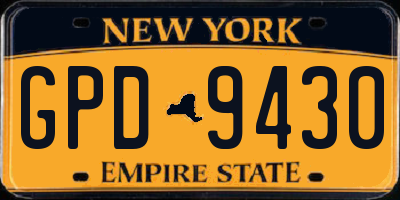 NY license plate GPD9430