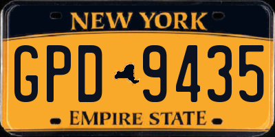 NY license plate GPD9435