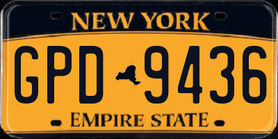 NY license plate GPD9436