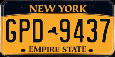 NY license plate GPD9437