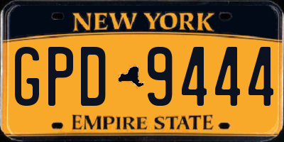 NY license plate GPD9444