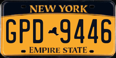 NY license plate GPD9446