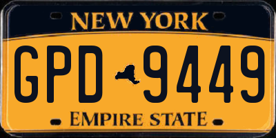 NY license plate GPD9449