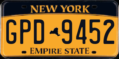 NY license plate GPD9452
