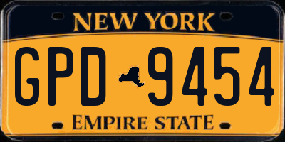 NY license plate GPD9454