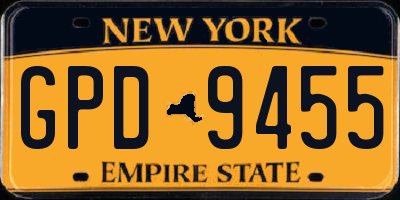 NY license plate GPD9455