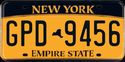 NY license plate GPD9456