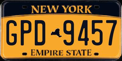 NY license plate GPD9457