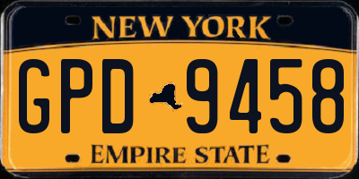 NY license plate GPD9458