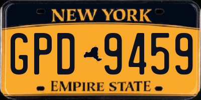 NY license plate GPD9459