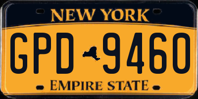 NY license plate GPD9460