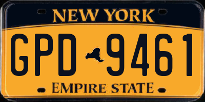 NY license plate GPD9461