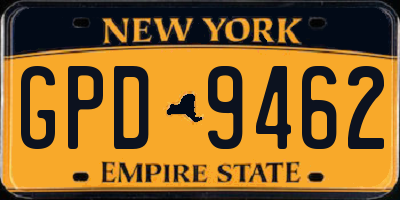NY license plate GPD9462