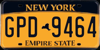 NY license plate GPD9464