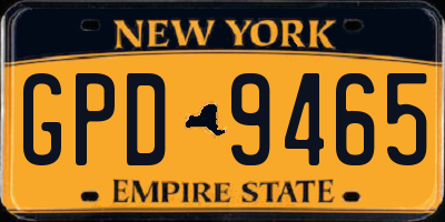 NY license plate GPD9465
