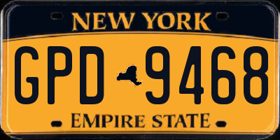 NY license plate GPD9468