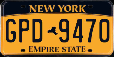 NY license plate GPD9470