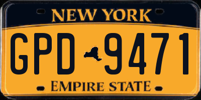 NY license plate GPD9471
