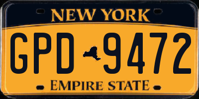 NY license plate GPD9472