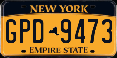 NY license plate GPD9473